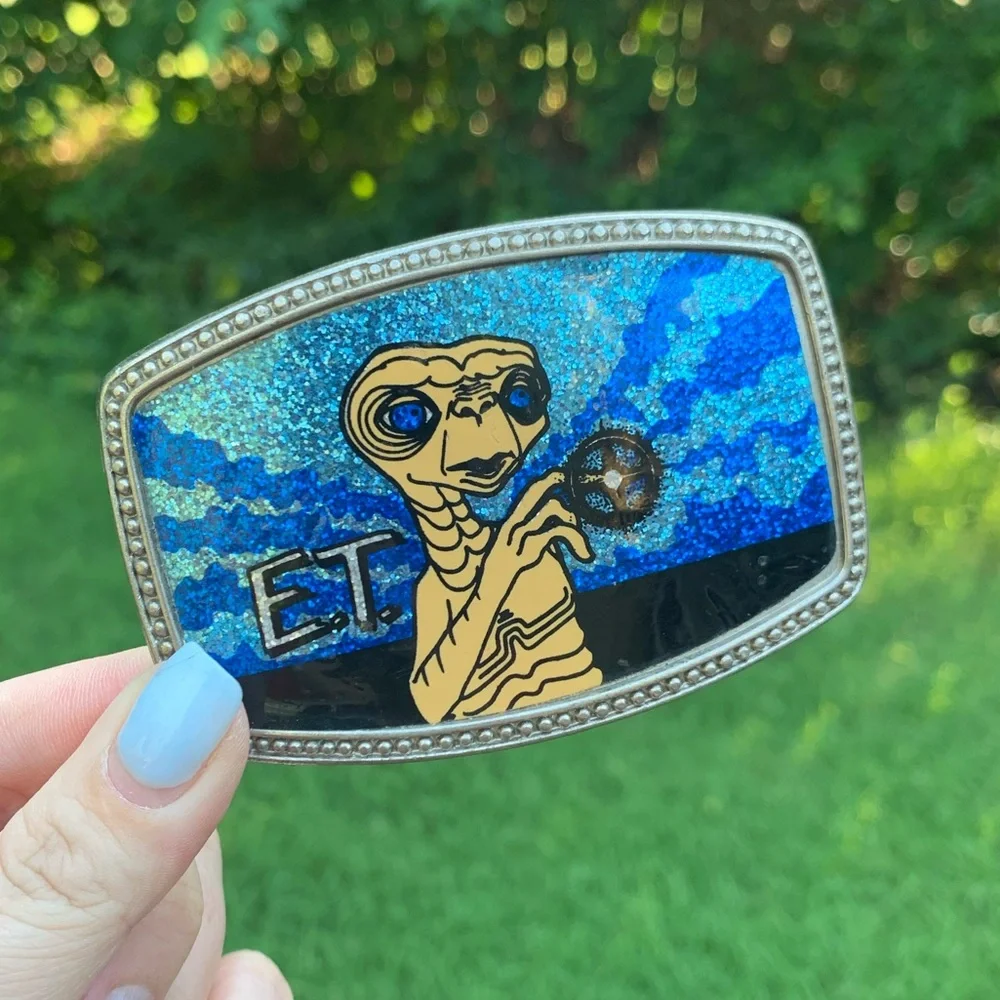 Vintage Decal ET Belt Buckle - Picture 4 of 11